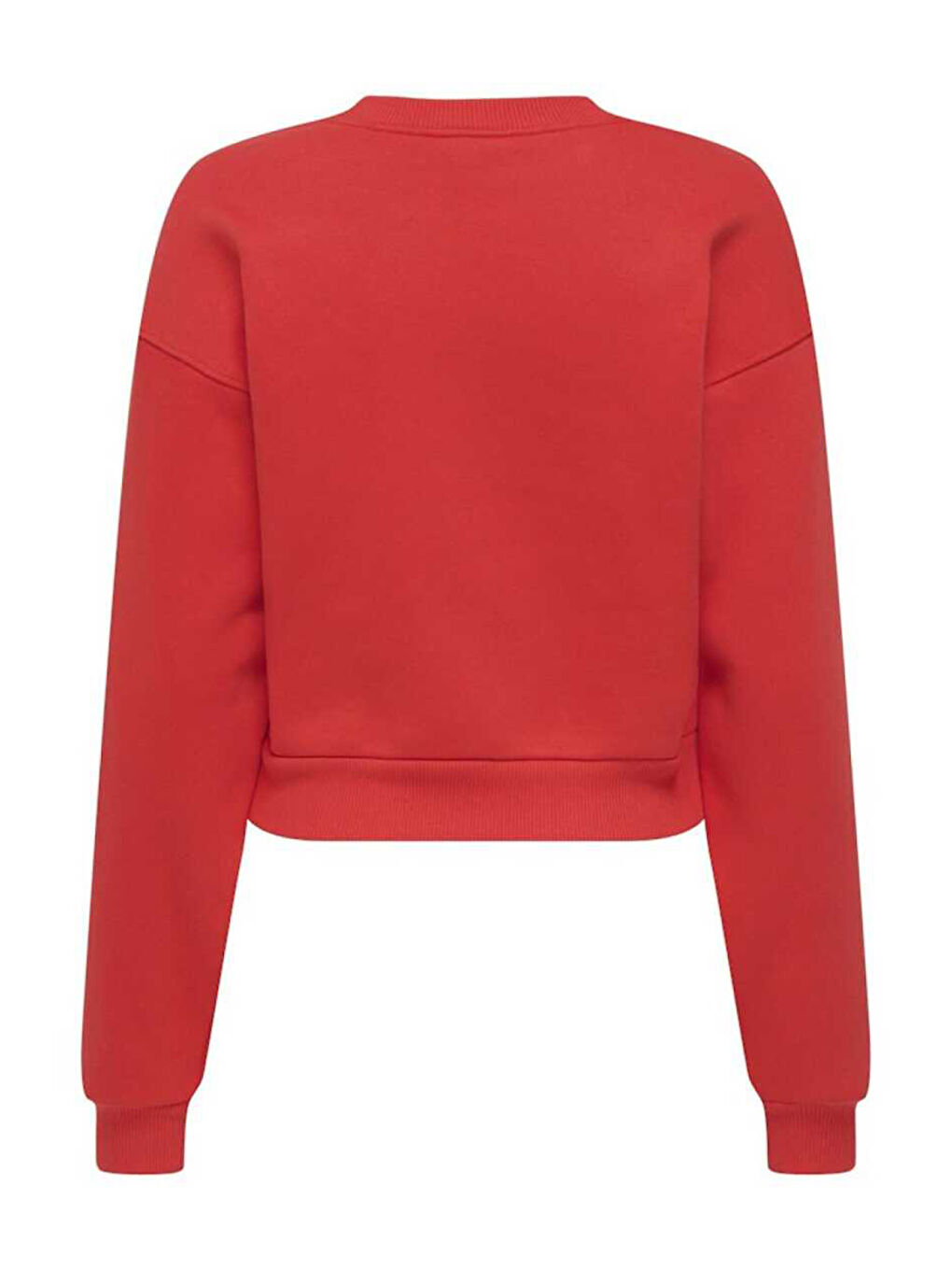 Kırmızı Onlevisa Pamuklu Regular Fit Bisiklet Yaka Kadın Sweat 15358296-1