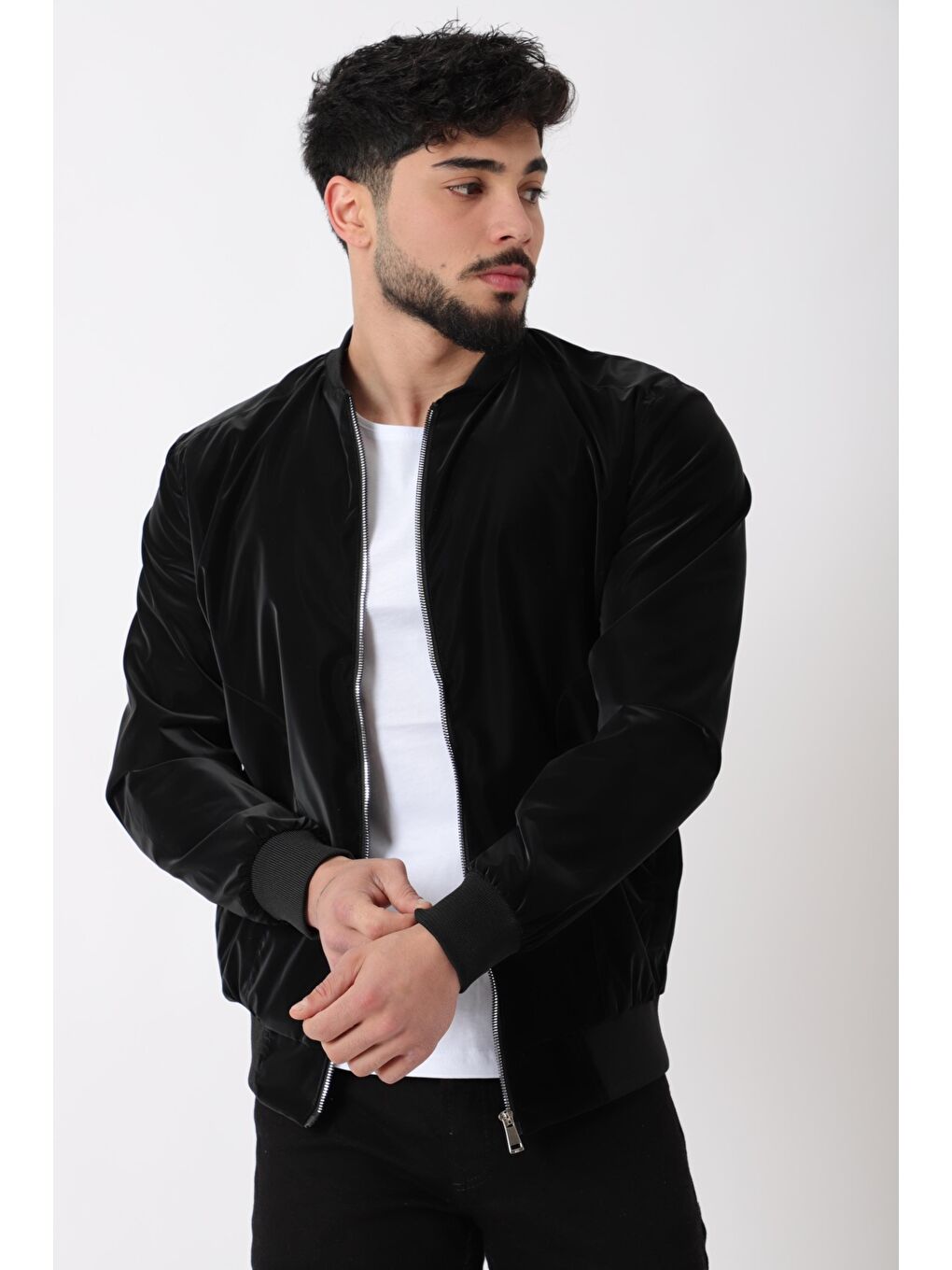 Siyah Kolej Yaka Bel Lastikli Nova Deri Mont PLDP 3001_50449-1