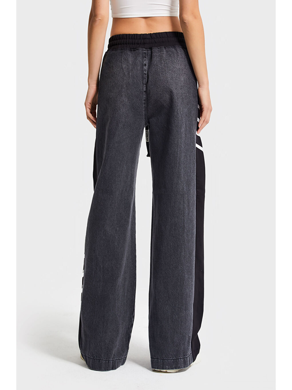 Gri Kadın Füme Renk 2w5-1 Straight Fit Çift Parça Denim Jean-4