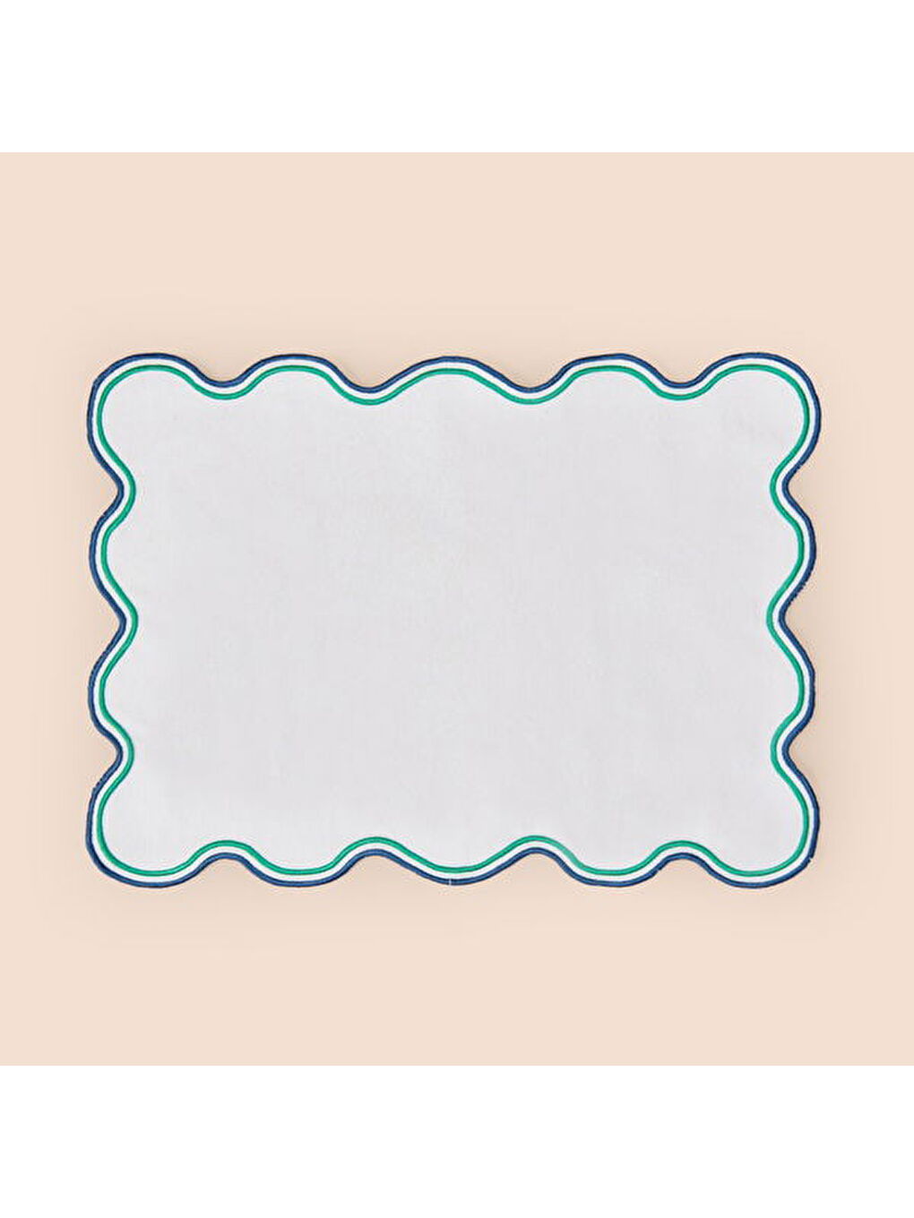 Soft Nonna Amerikan Servis - Yeşil / Mavi - 30x50 cm-3