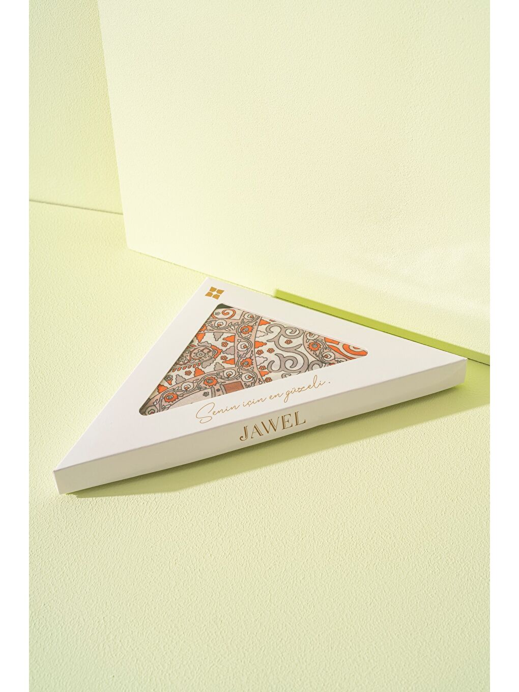 Turuncu Kadın Etnik Desen Soft Tlos Şal-2