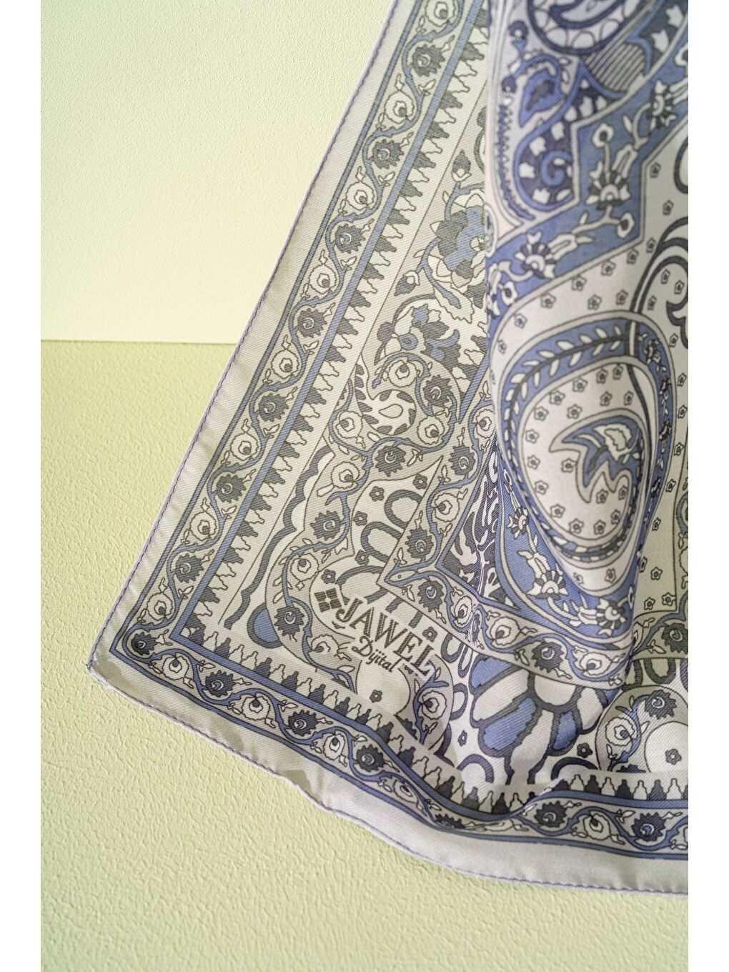 Lacivert Kadın Etnik Desen Soft Tlos Şal-1