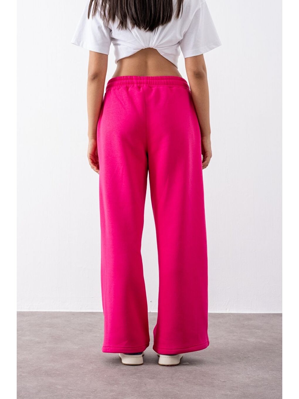 Kadın Chill Bol Paça Fuşya Eşofman Alt-2