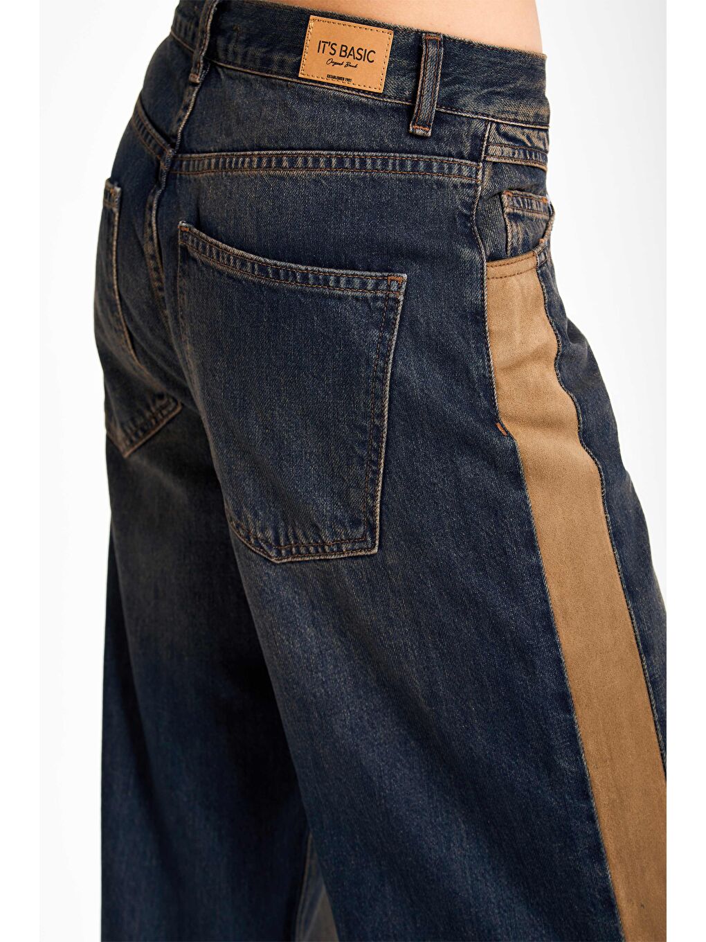 Mavi Kadın T.Kot Rengi 2w5-8 Loose Fit Yan Süet Şerit Detaylı Özel Tasarım Denim Jean-2