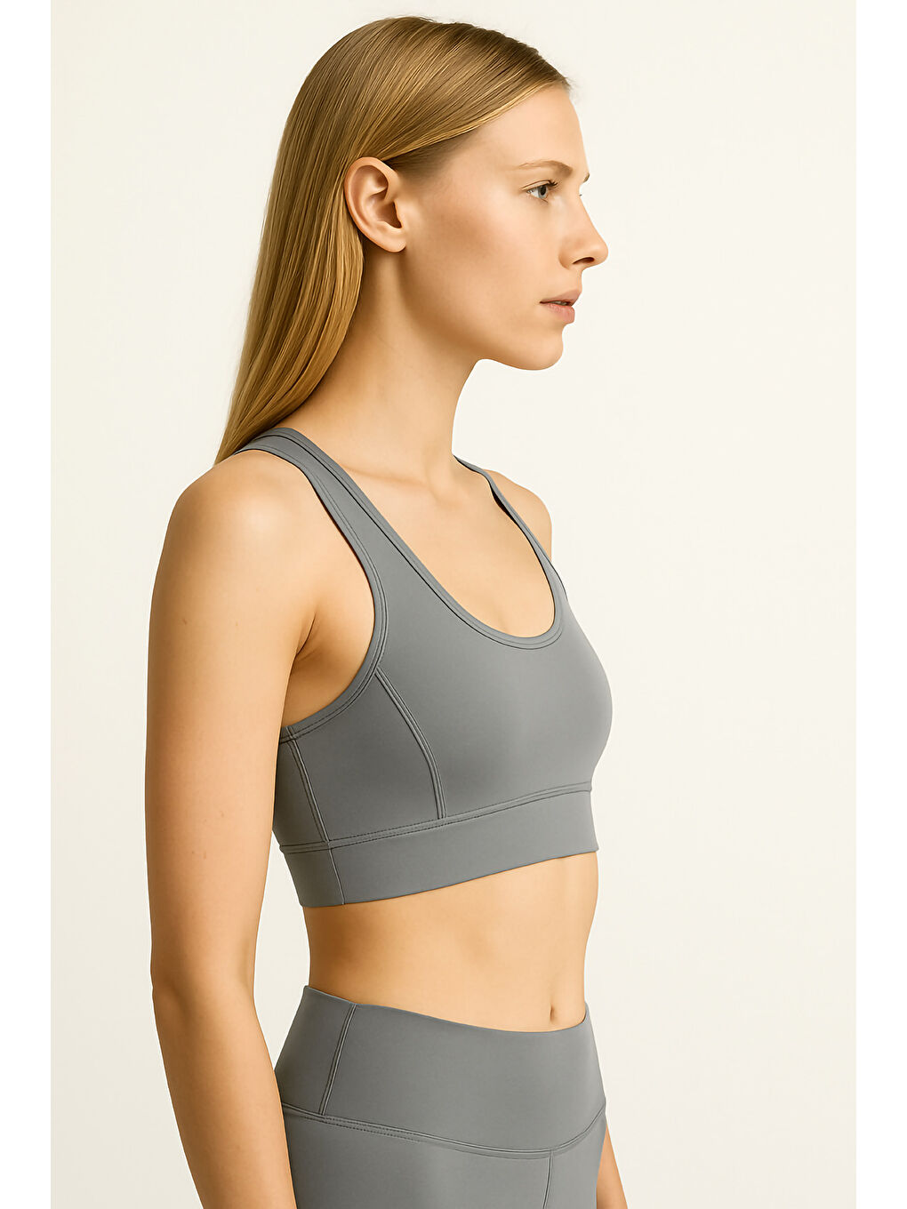 Mavi Kalın Askılı Toparlayıcı Spor Büstiyer-1