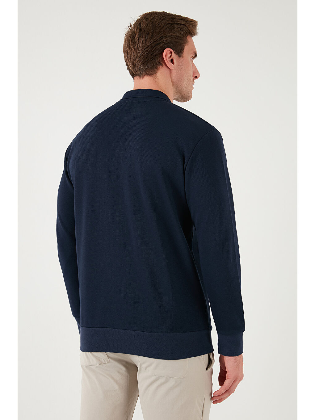 Gri Pamuklu Regular Fit Yarım Fermuarlı 2'li Paket Polo Yaka Sweat 5905789S2-4