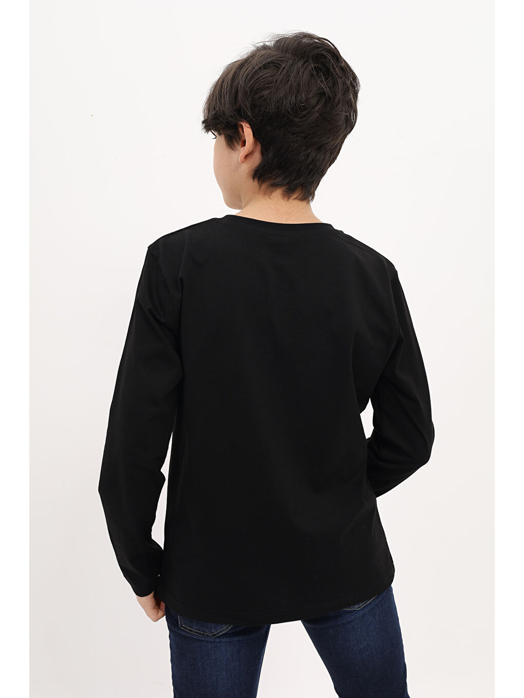 Siyah Erkek Çocuk Nakışlı Tişört-3