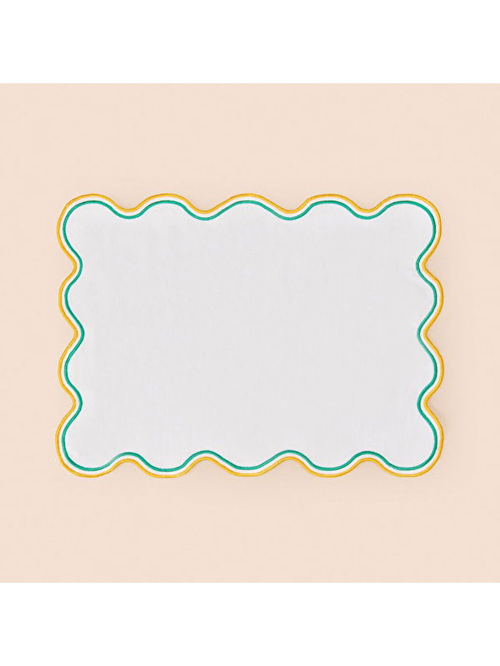 Karışık Soft Nonna Amerikan Servis - Hardal / Yeşil - 30x50 cm-4