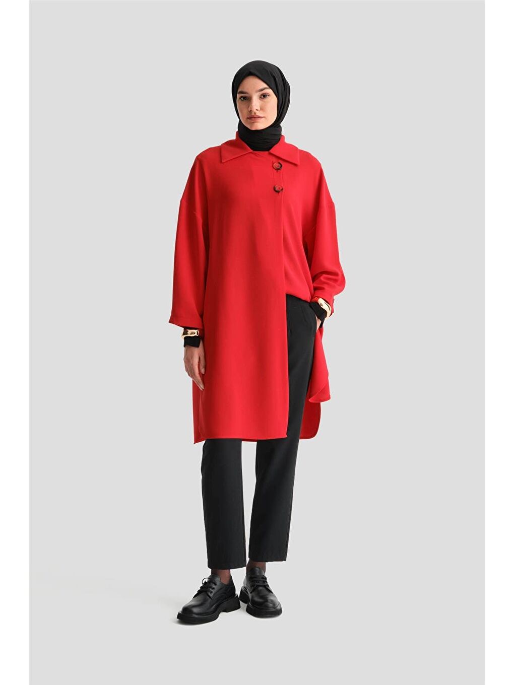 ARMİNE Kirmizi Yarım Astarlı Giy Çık 24K5605 Kırmızı