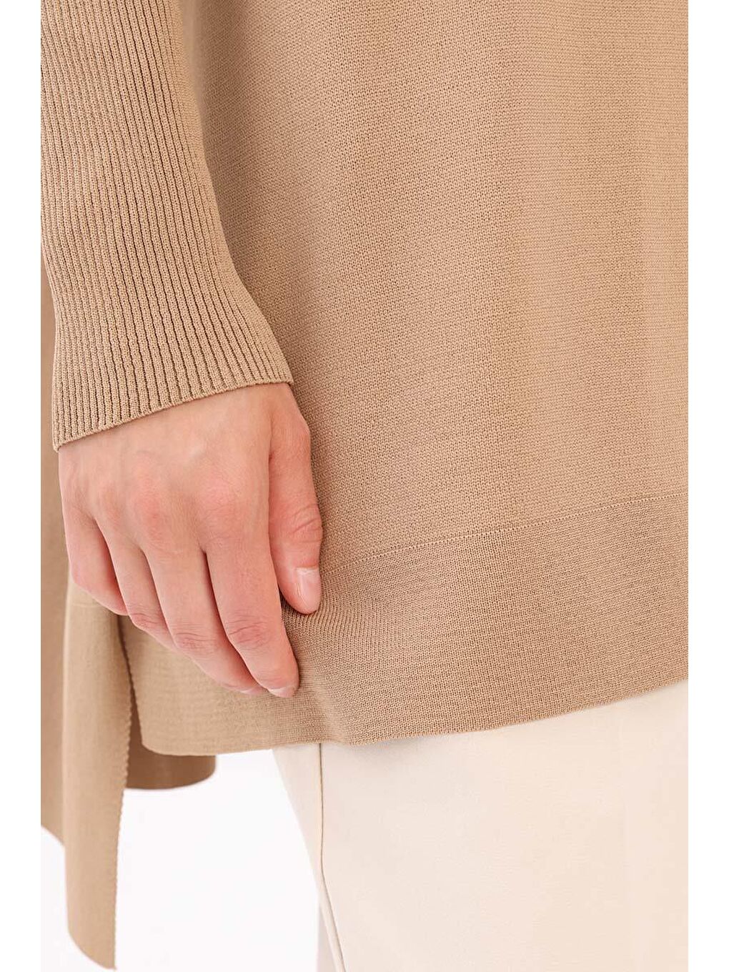 Kahverengi Bisküvi-Önü Kısa Arkası Uzun Tunik-3