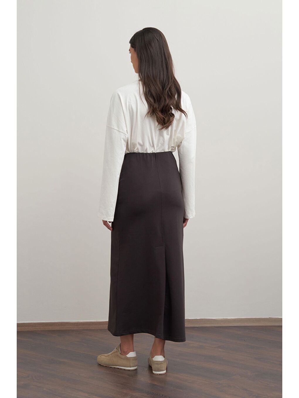 Kahverengi Acı Kahve-Pamuklu Kalem Etek-2