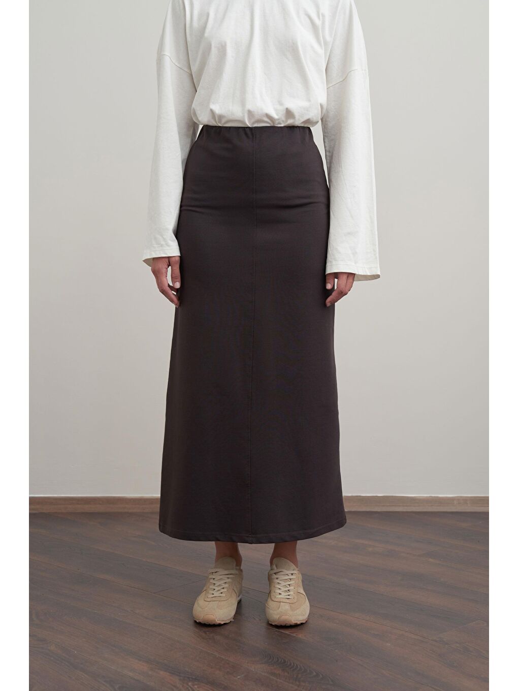 Kahverengi Acı Kahve-Pamuklu Kalem Etek-3