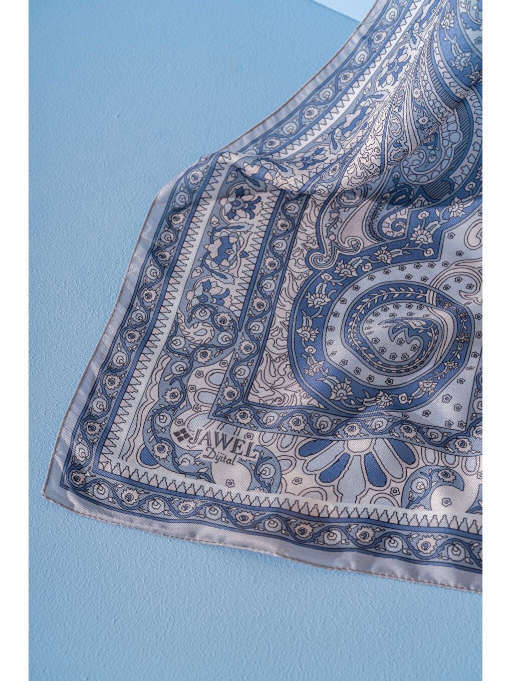 İndigo Kadın Etnik Desen Soft Tlos Şal-1