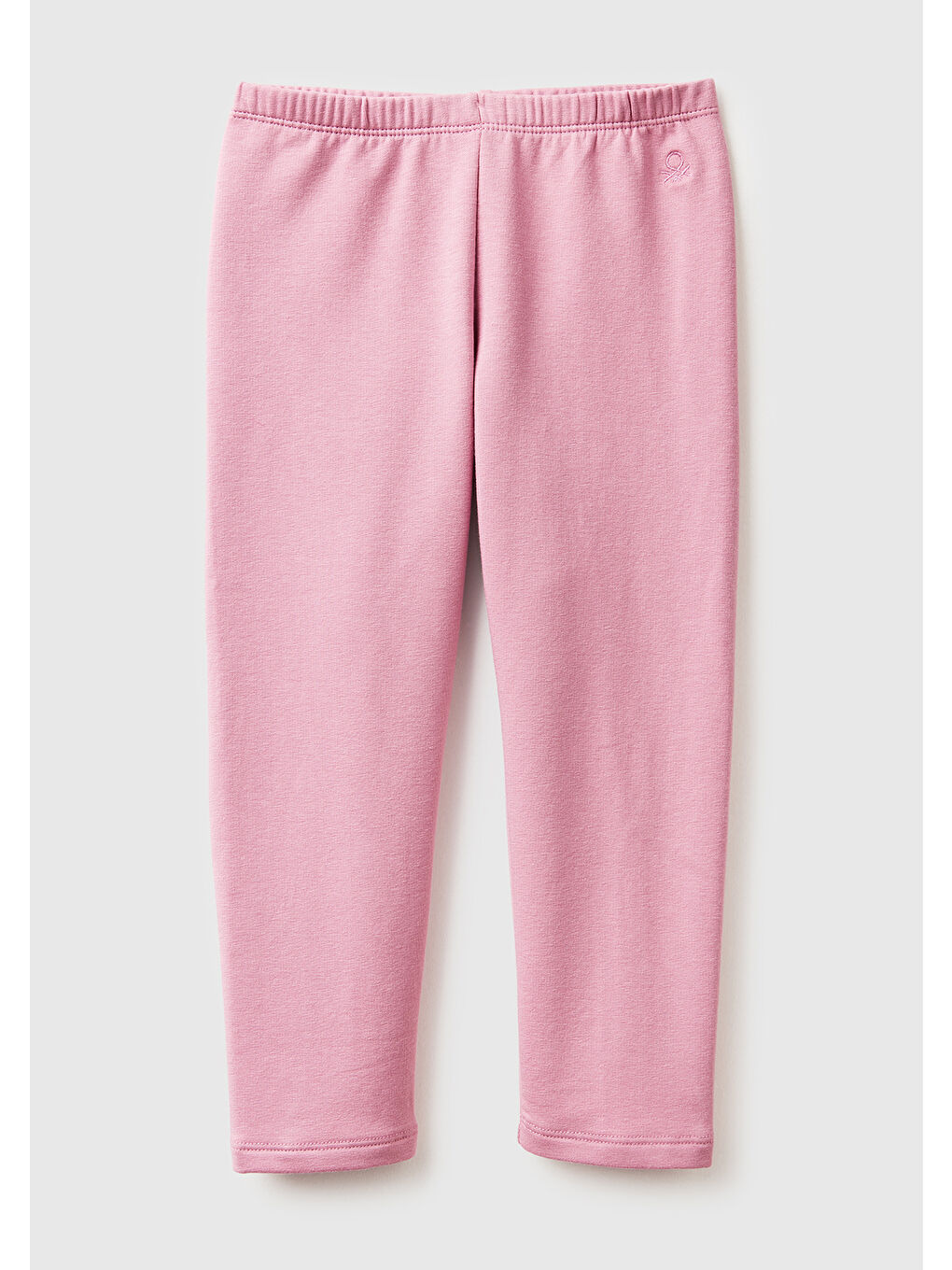 Pembe Kız Çocuk Gül Kurusu Beli Logo İşlemeli Regular Fit Tayt