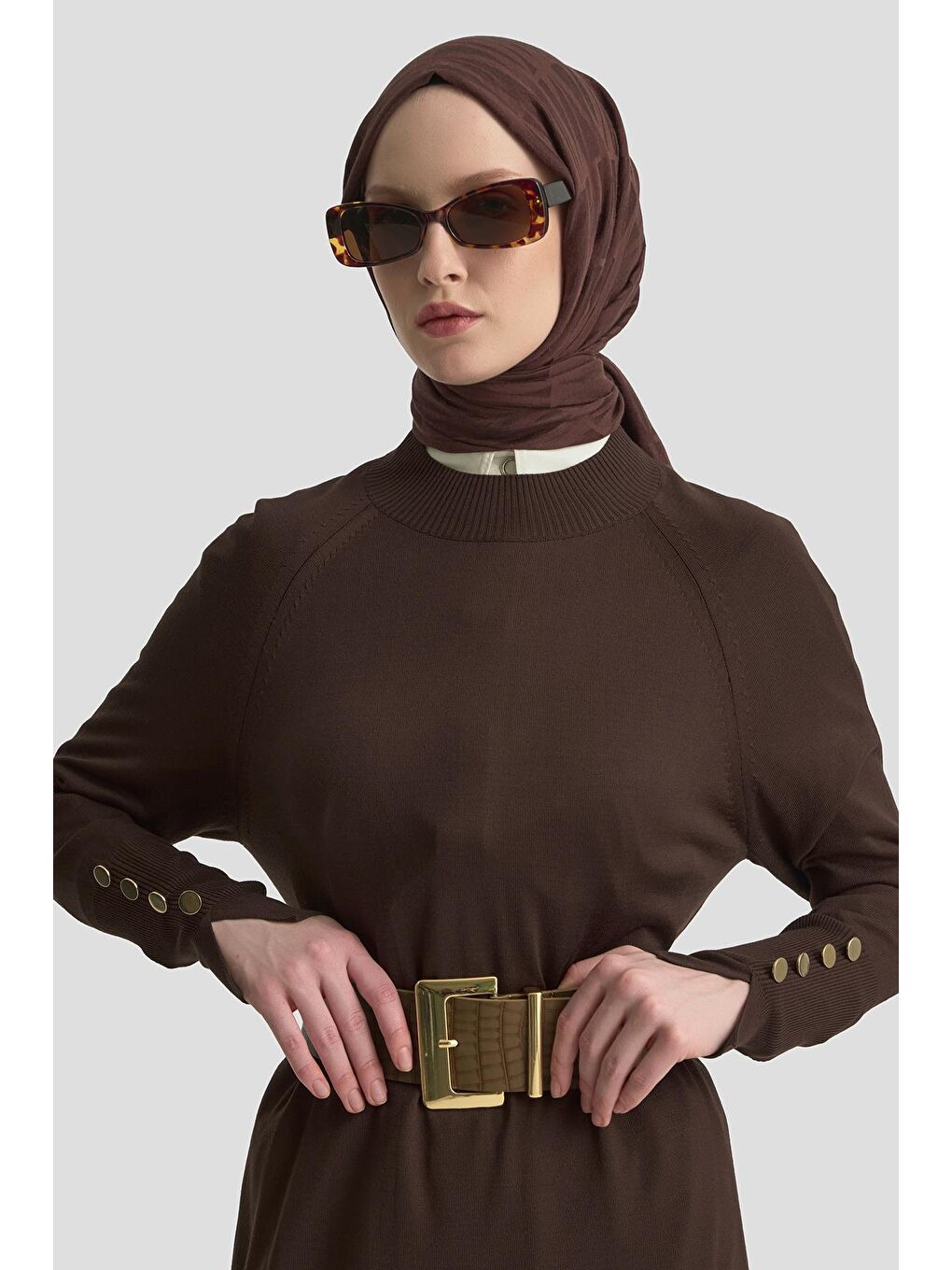 Kahverengi Elbise 25Kd7002 Acı Kahve-2