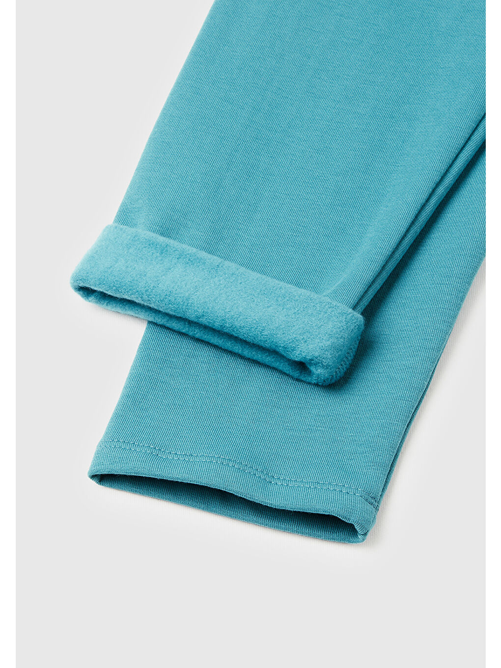 Kız Çocuk Petrol Mavisi Beli Logo İşlemeli Regular Fit Tayt-2