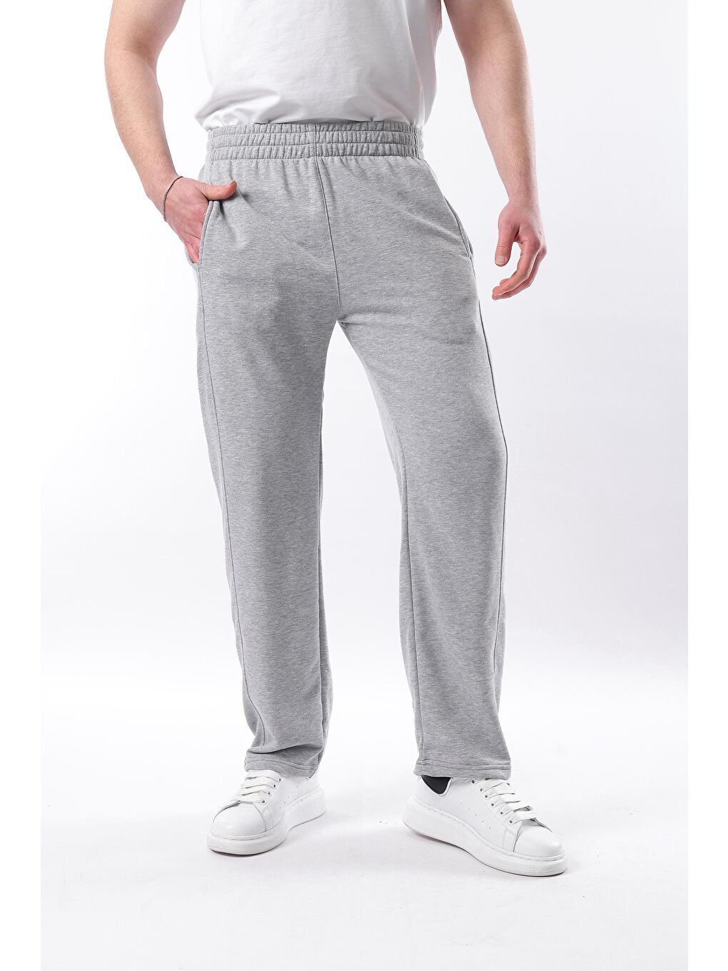 Gri Rahat Kesim Erkek Eşofman Altı E6560-3