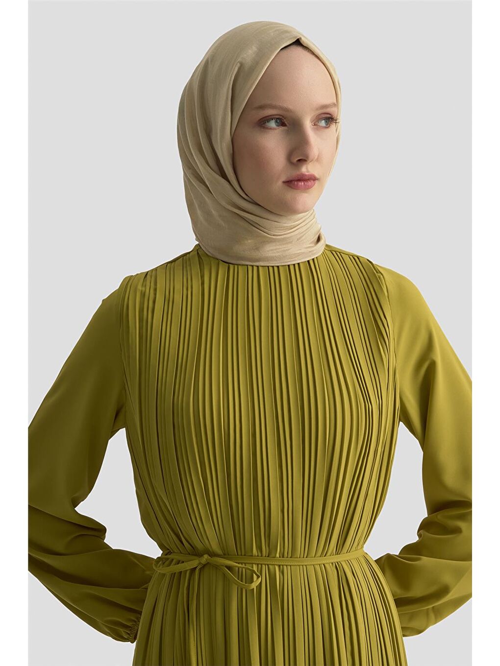 Elbise Ortd9435-1 Yağ Yeşili-2