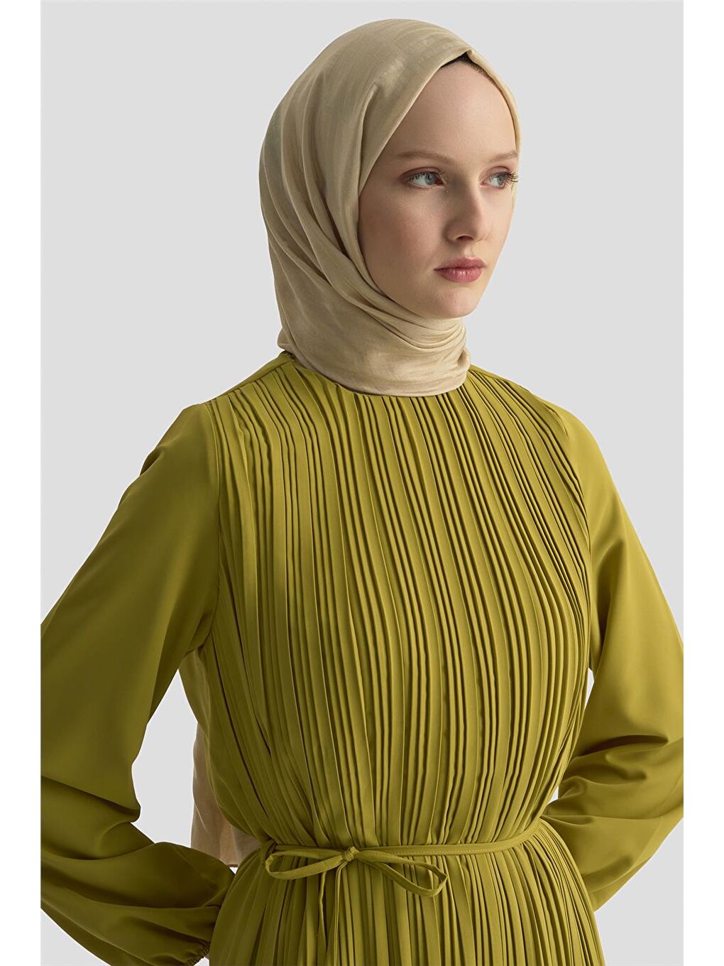 Elbise Ortd9435-1 Yağ Yeşili-3