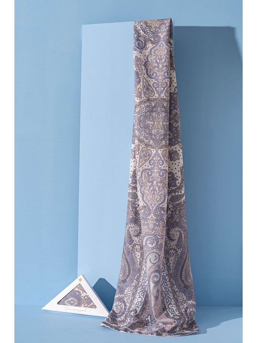 Lila Kadın Etnik Desen Soft Tlos Şal