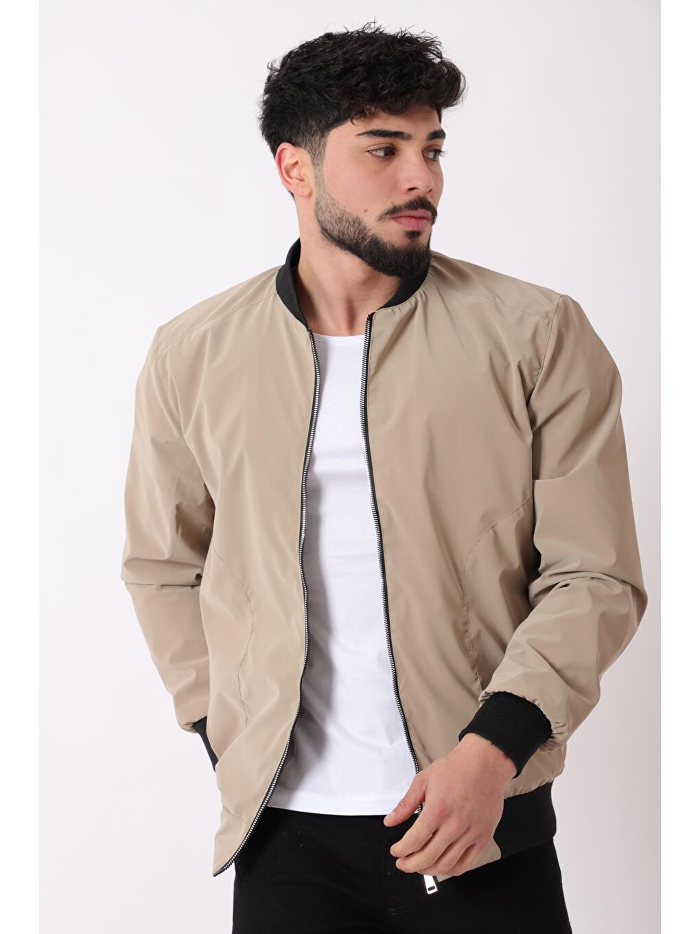 Bej Kolej Yaka Bel Lastikli Nova Deri Mont PLDP 3001_50449-2