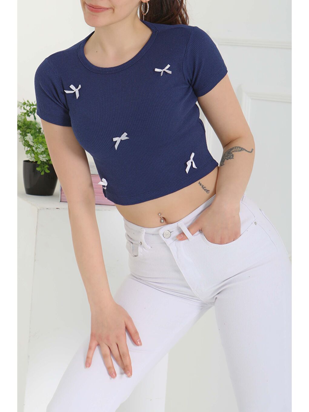 Kurdale Detaylı Bady Lacivert - 27142