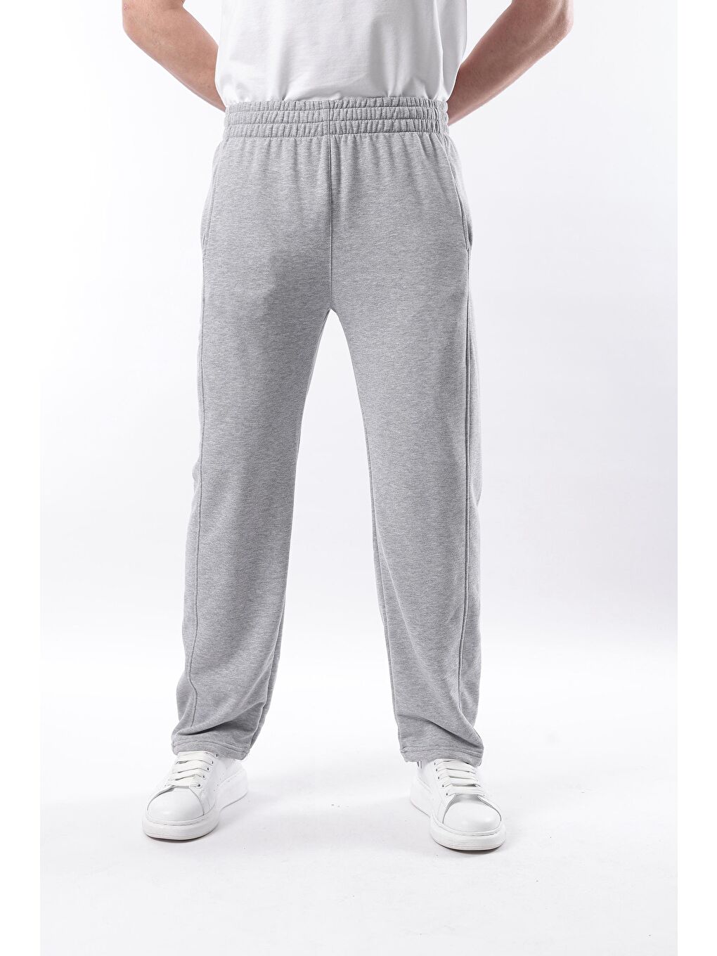 Gri Rahat Kesim Erkek Eşofman Altı E6560-5