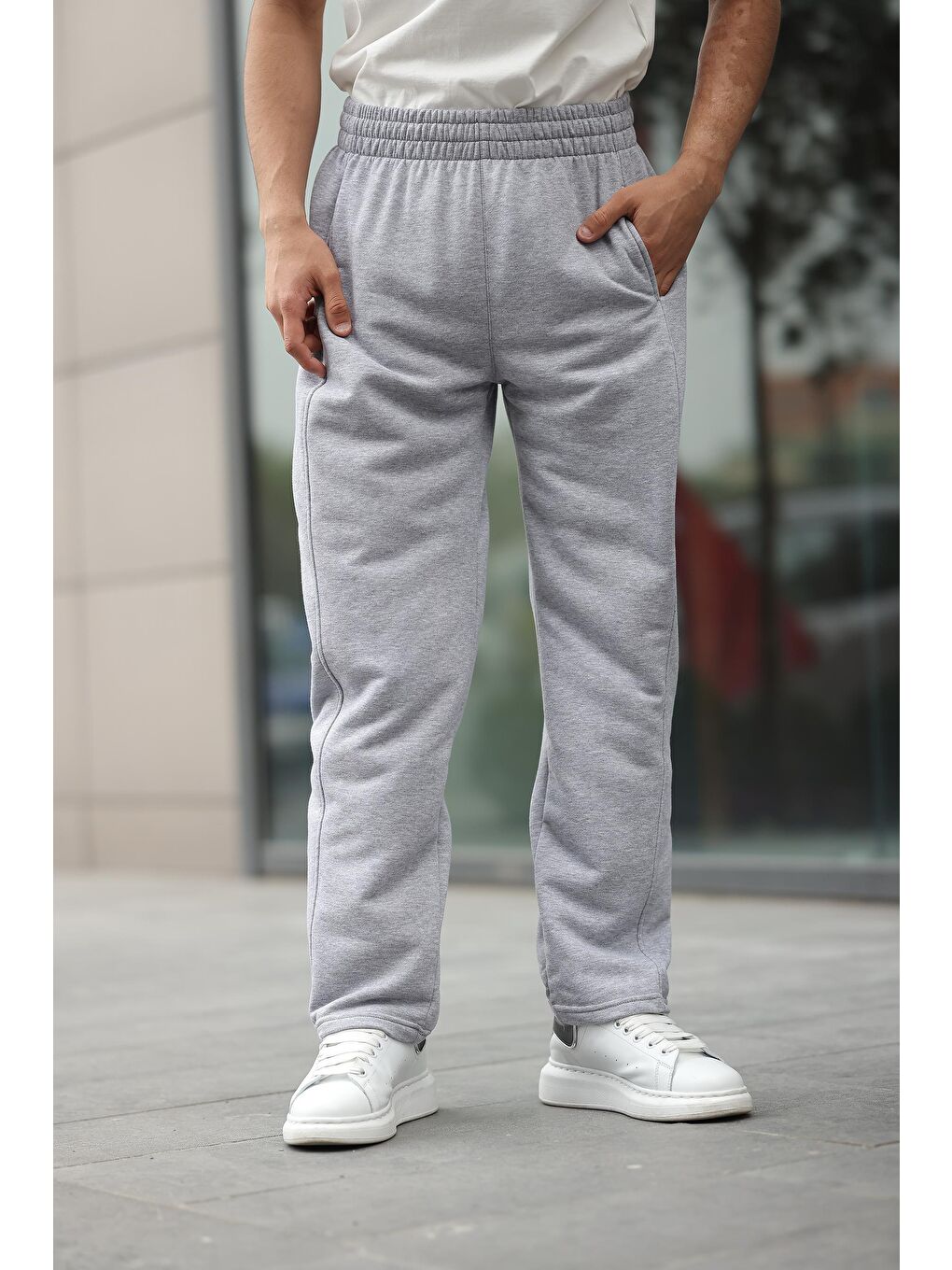 Gri Rahat Kesim Erkek Eşofman Altı E6560-6