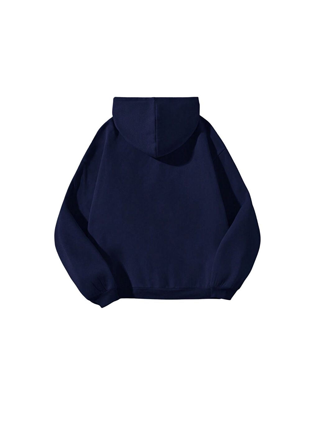 Unisex 3 İplik Lacivert Basic Sweatshirt Hoodie-1