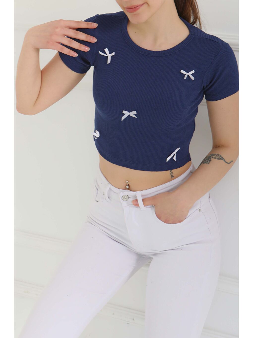 Kurdale Detaylı Bady Lacivert - 27142-2