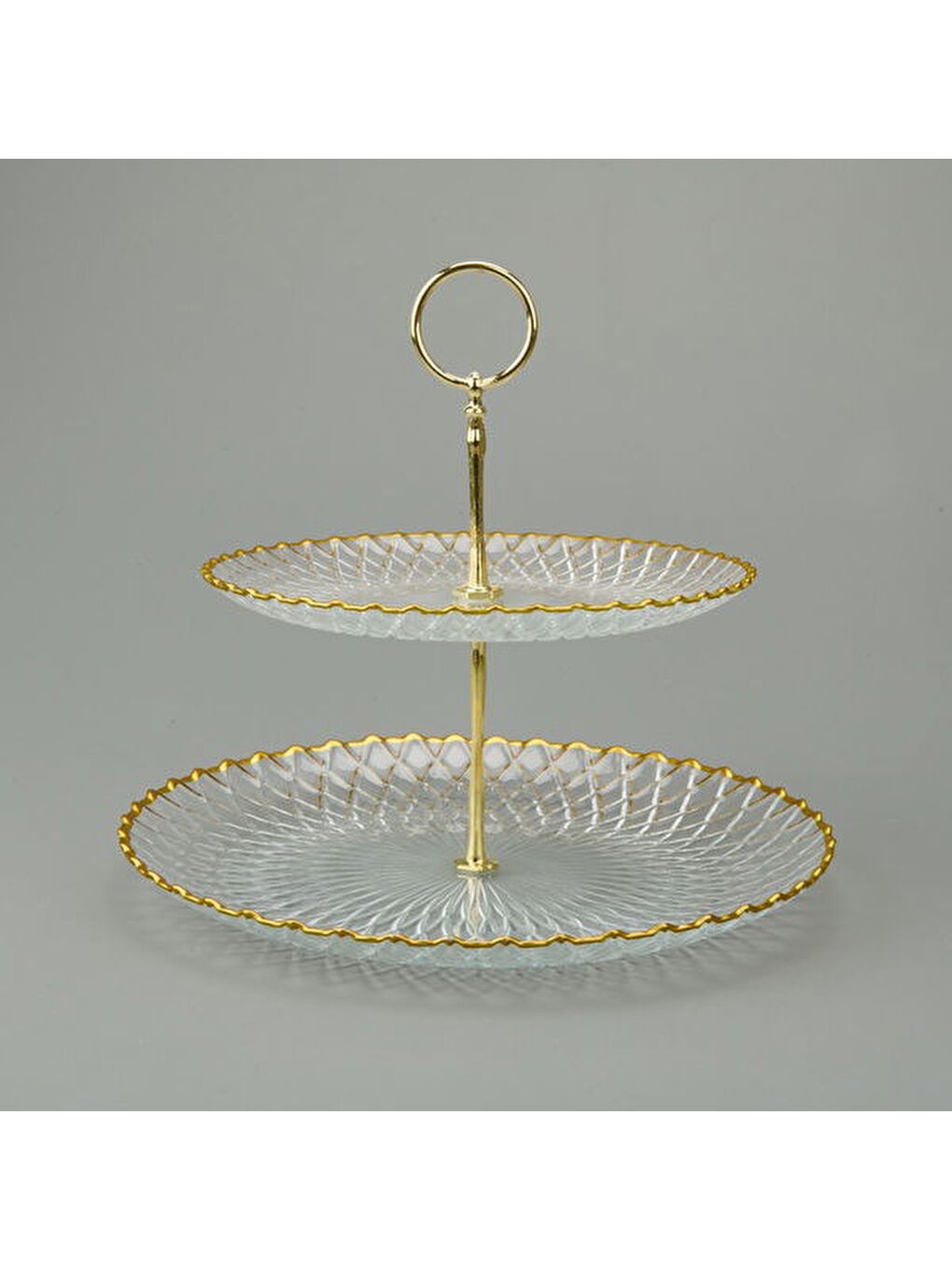 Renksiz Kitchen Zelazo İki Katlı Kurabiyelik - Şeffaf / Altın-1