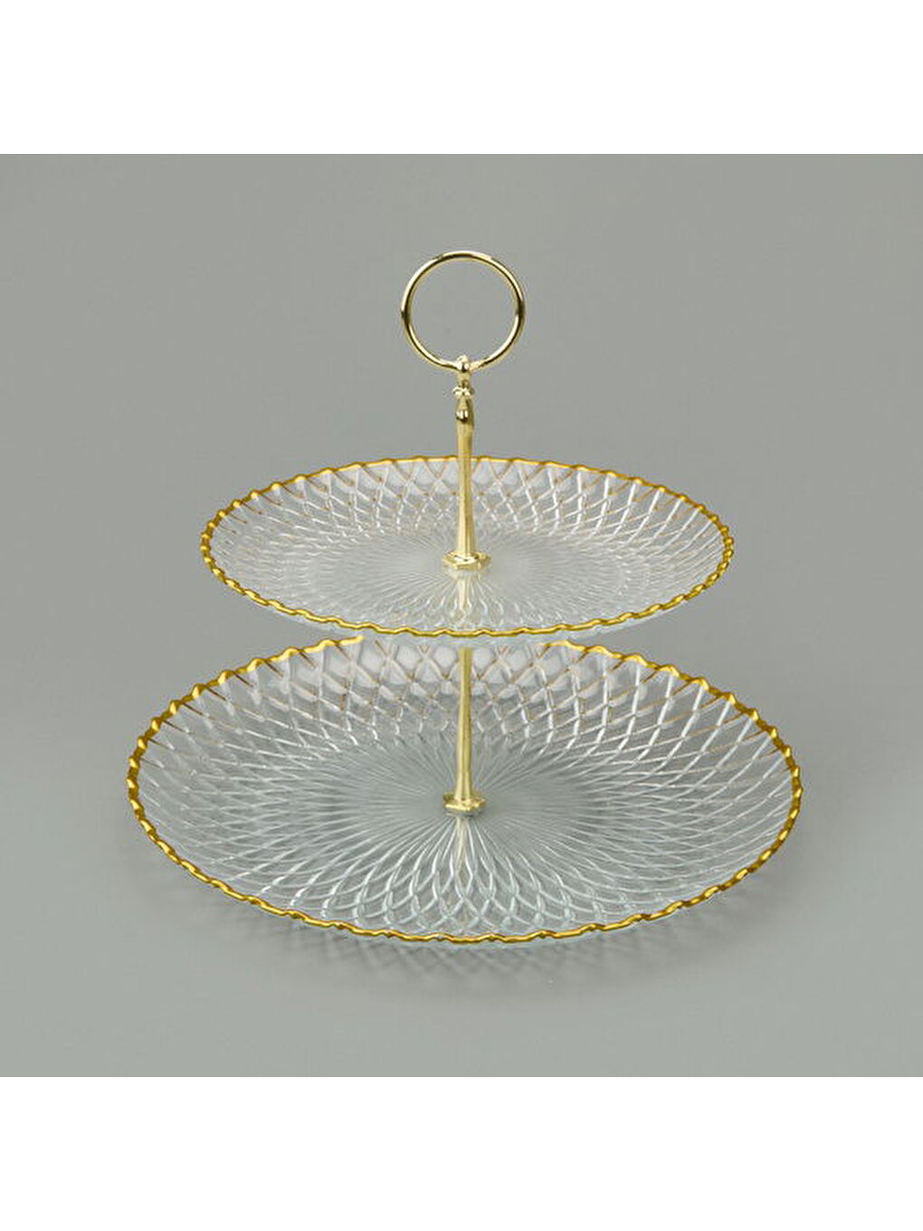 Renksiz Kitchen Zelazo İki Katlı Kurabiyelik - Şeffaf / Altın-2