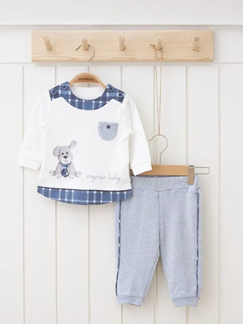 Mavi Bisiklet Yaka Erkek Bebek 2'li Takım