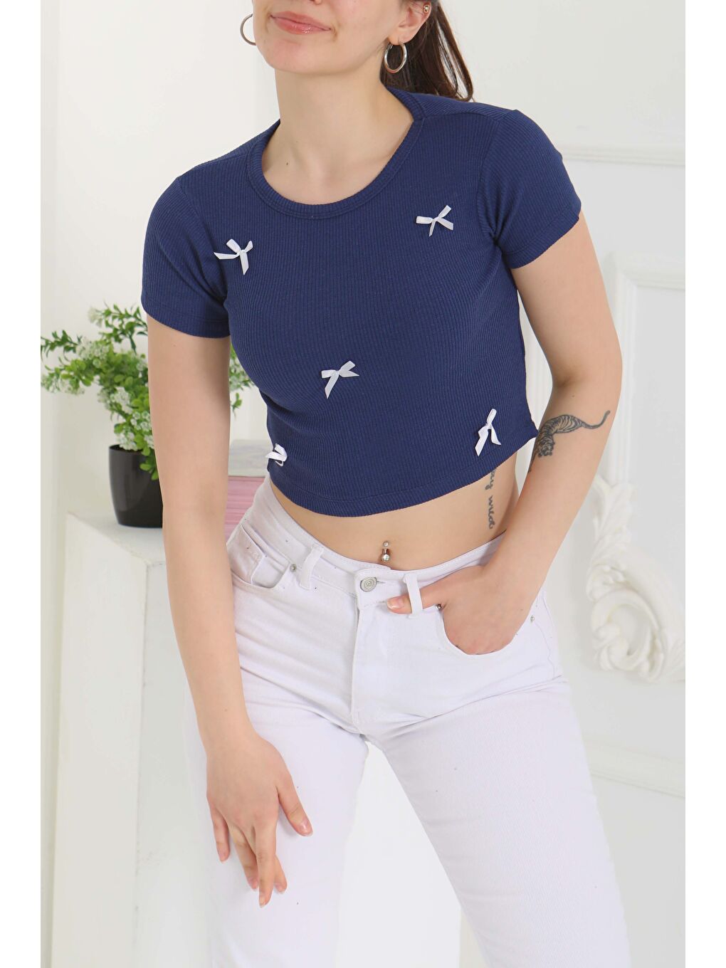 Kurdale Detaylı Bady Lacivert - 27142-3