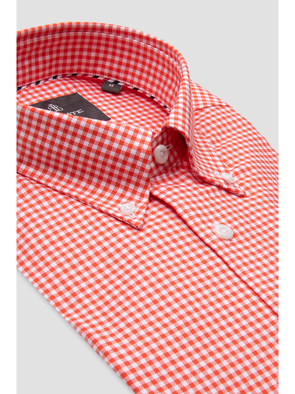 Luca Oxford Pamuklu Comfort Fit Pembe Düğmeli Yaka Erkek Kareli Gömlek-2