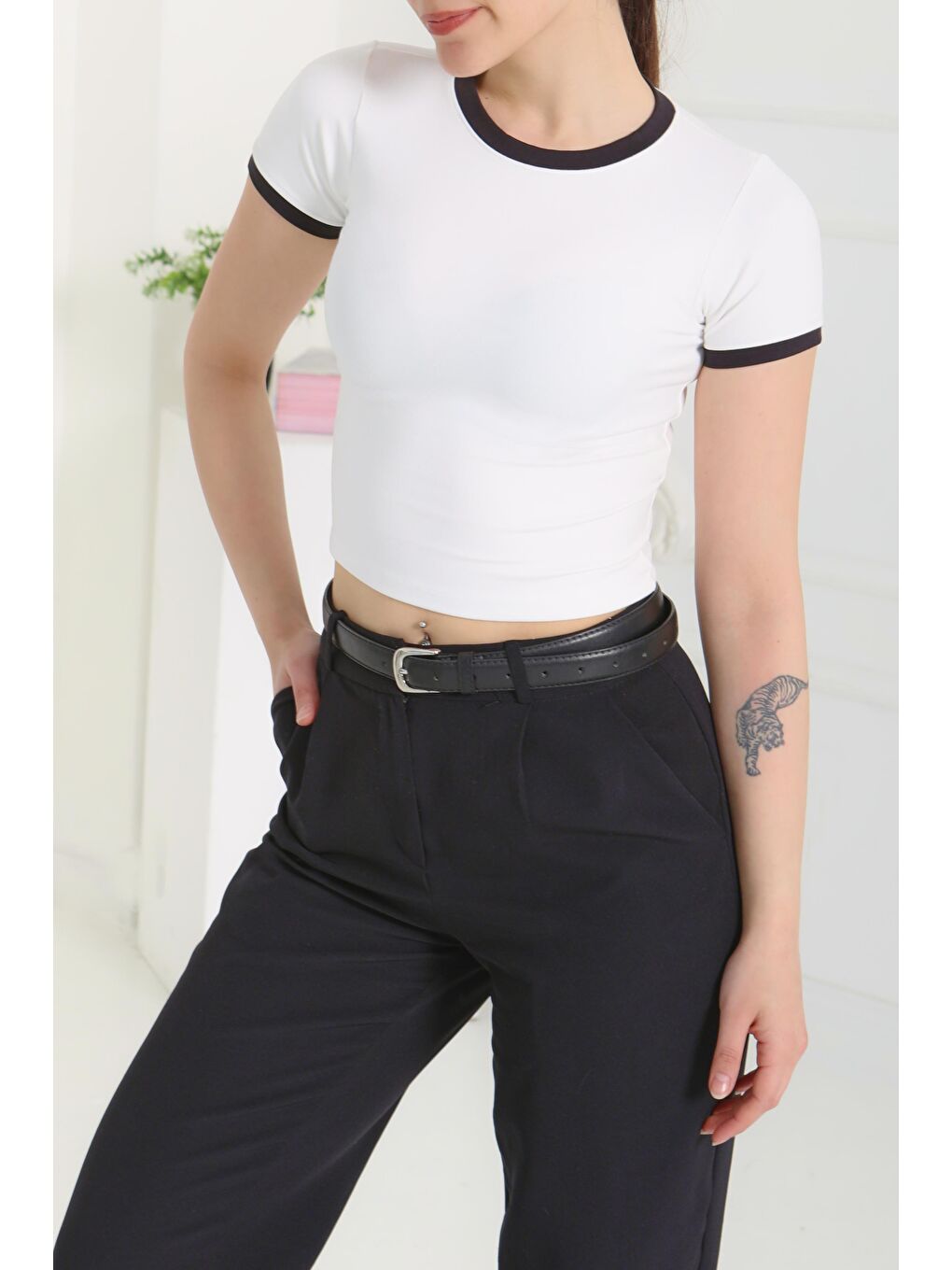 Garnili Crop Beyaz - 27116