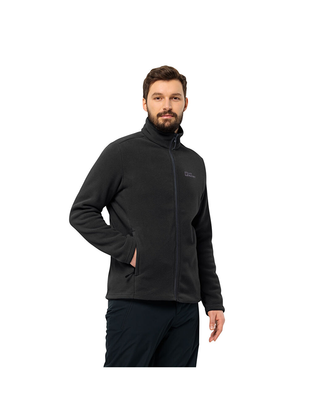 Winterstein Fz Erkek Siyah Polar Fermuarlı Sweatshirt