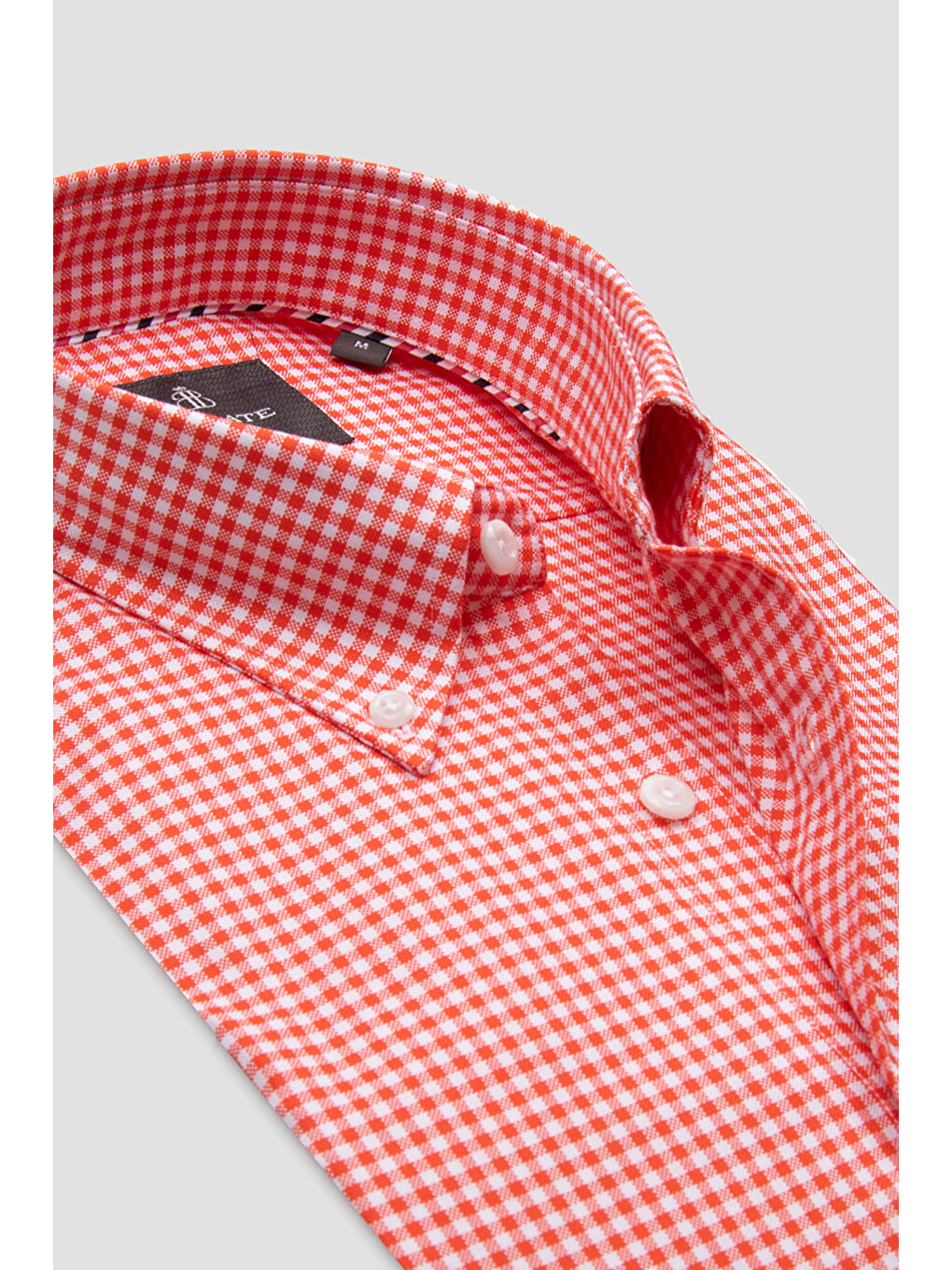 Luca Oxford Pamuklu Comfort Fit Pembe Düğmeli Yaka Erkek Kareli Gömlek-4