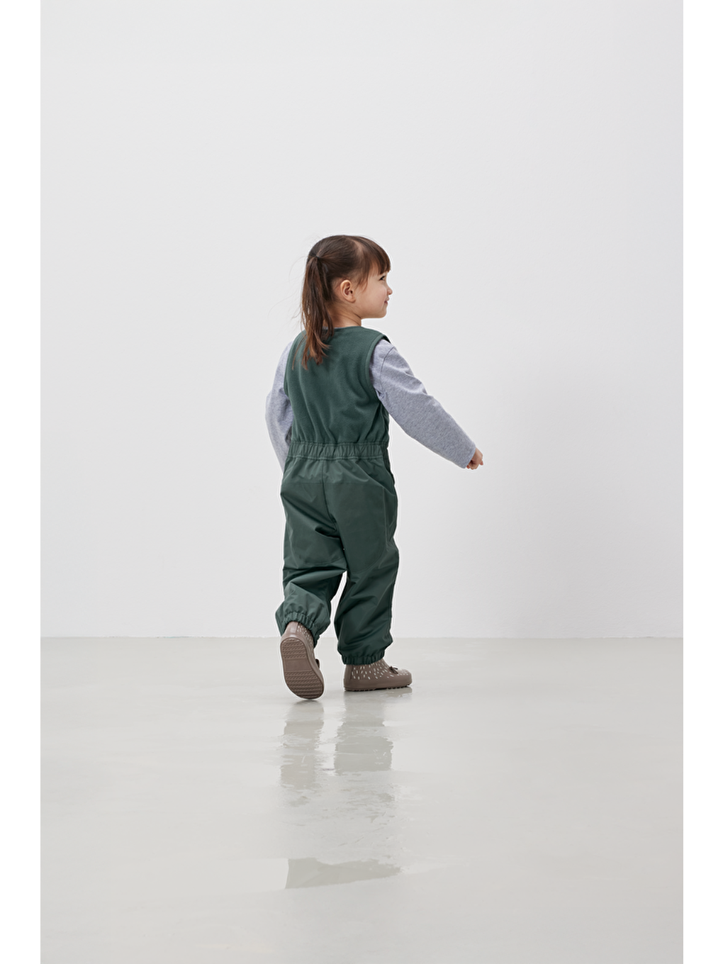 Yeşil Çocuk Termal Yağmur Pantolonu, Göğüslüklü 122/128-1