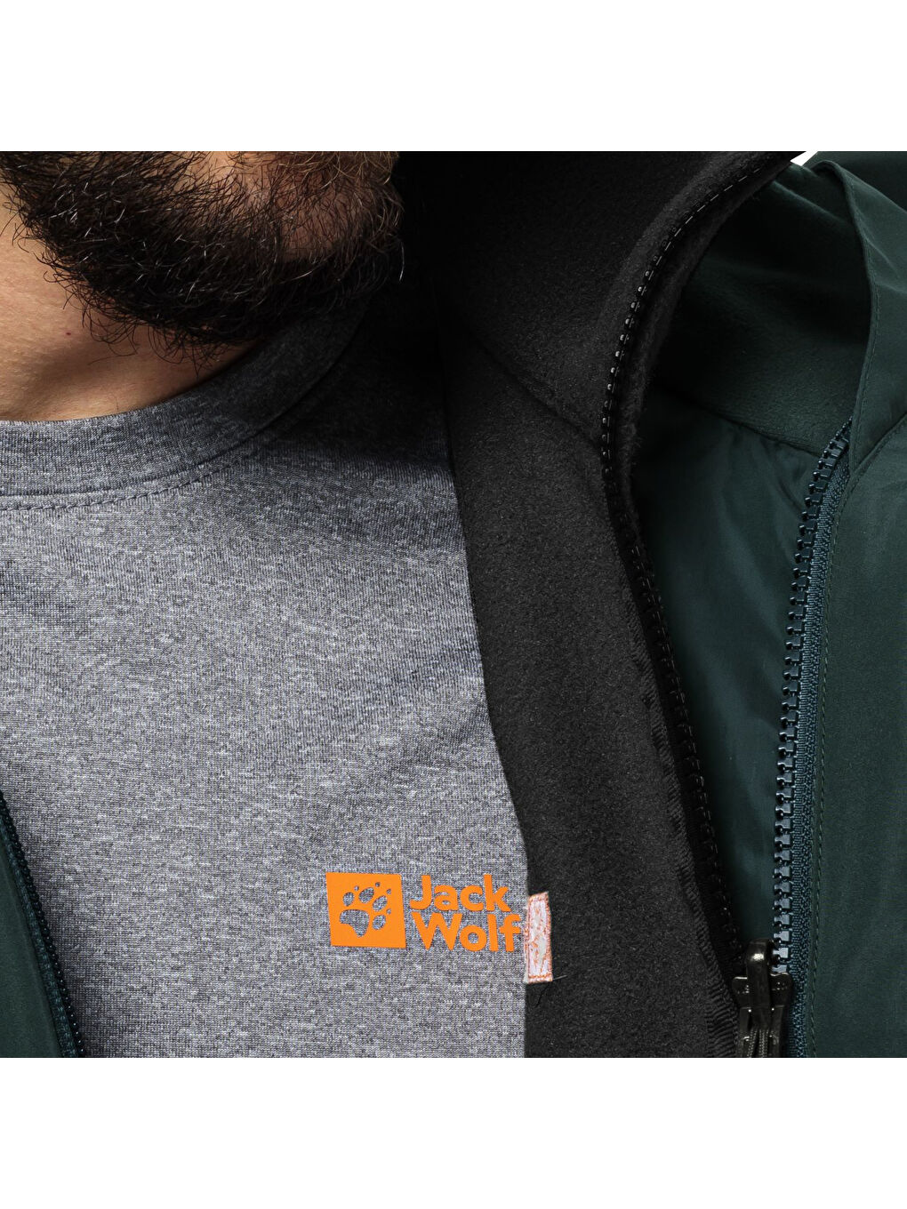 Winterstein Fz Erkek Siyah Polar Fermuarlı Sweatshirt-6