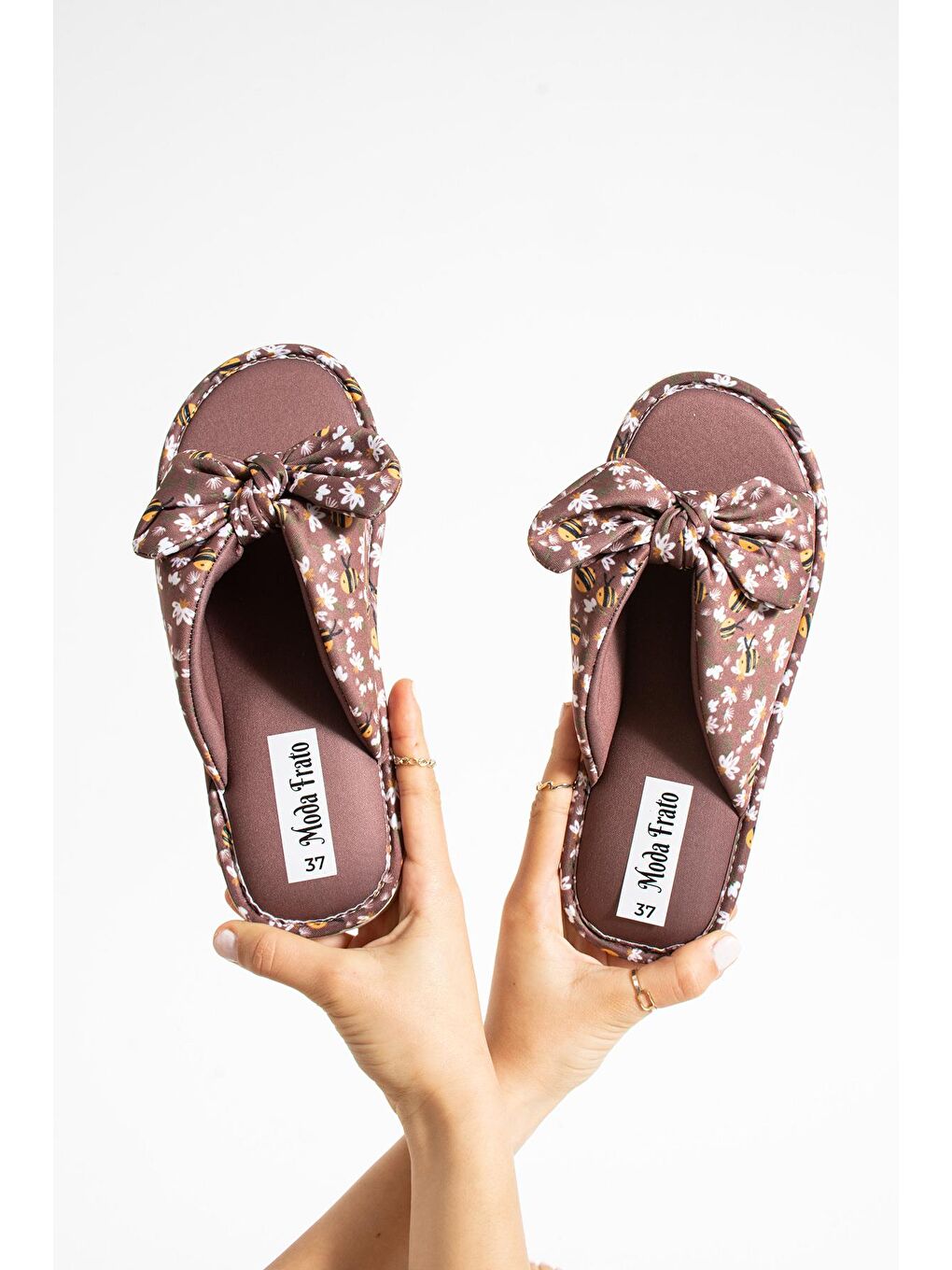 Kahverengi FREZYA Kadın Terlik Dış Mekan ve Ev Terliği Havuz Plaj Terliği-1