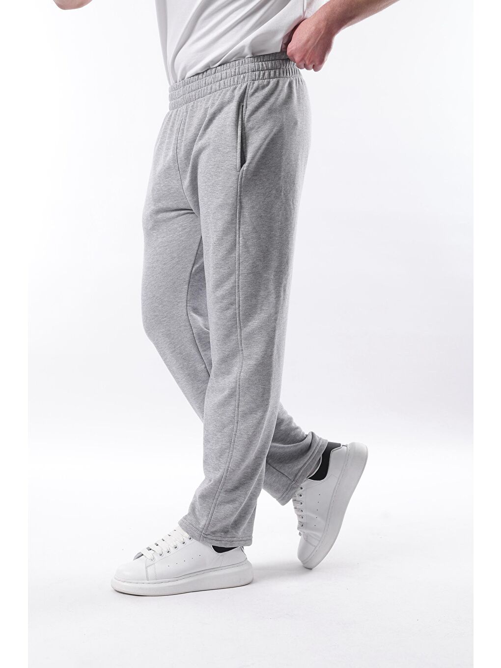 Gri Rahat Kesim Erkek Eşofman Altı E6560-10