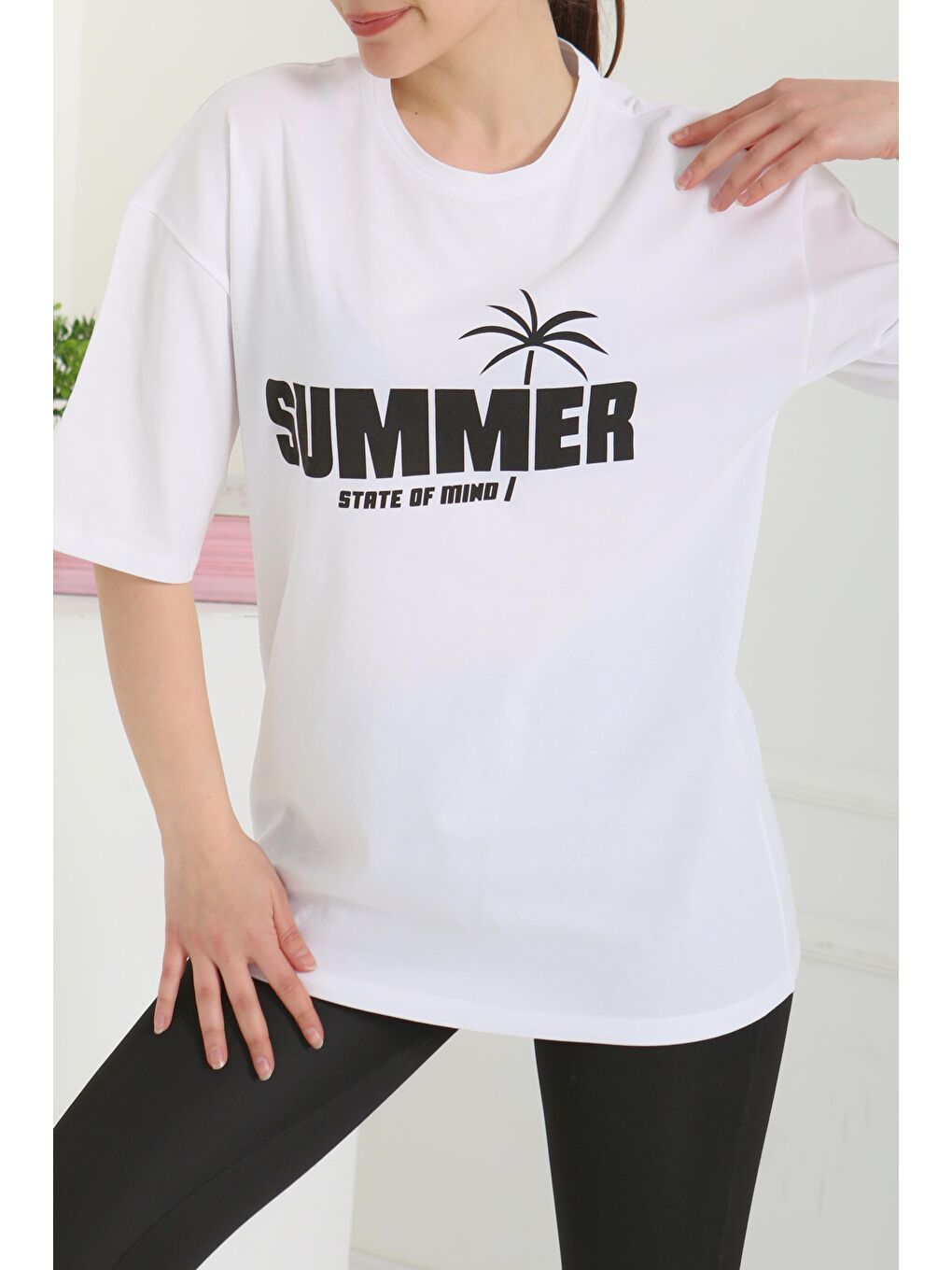 Baskılı Kısa Kollu T-Şhirt Beyaz - 27119-3