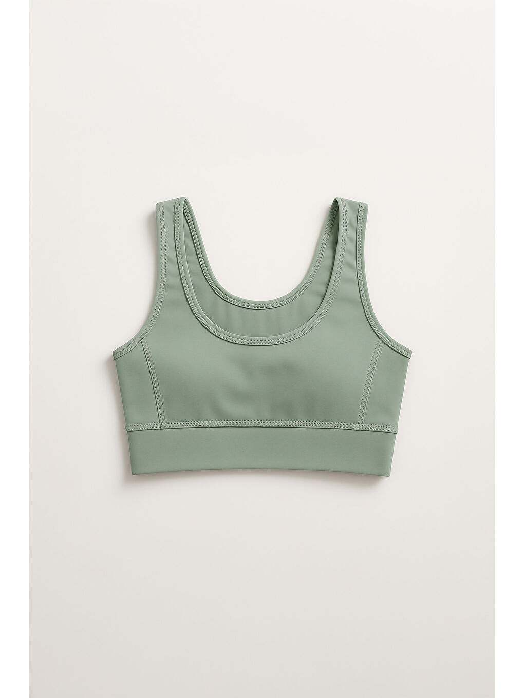 Yeşil Kalın Askılı Toparlayıcı Spor Büstiyer-2