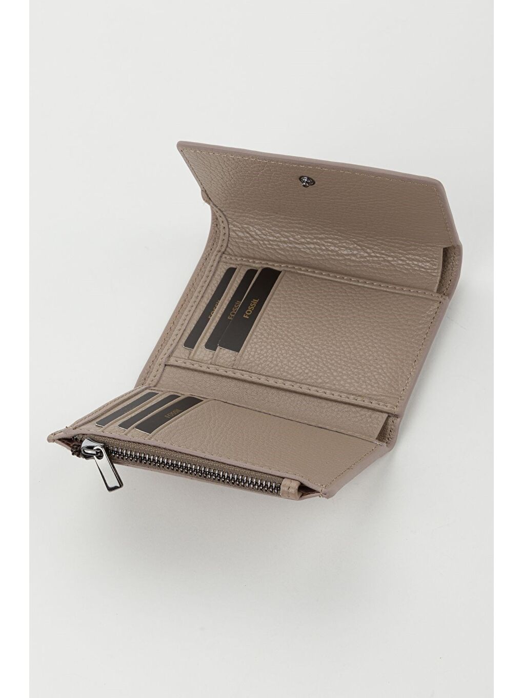 Bej Kutulu Hakiki Deri Buz Mavi Orta Boy Kadın El Portföyü Kartlık Cüzdan-3