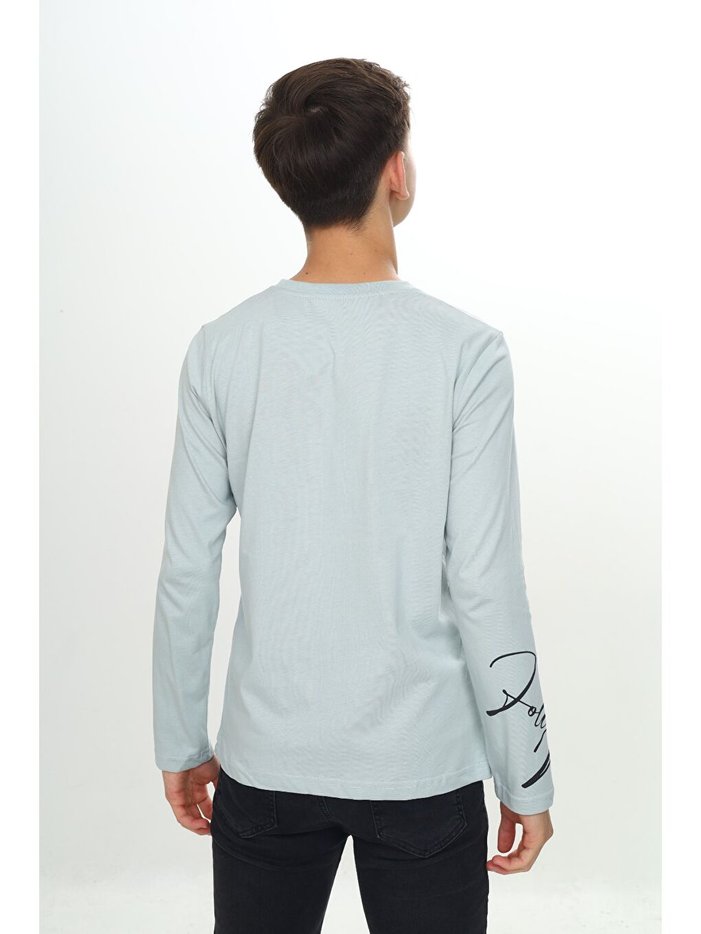 Gri Erkek Çocuk Baskılı Tişört-2