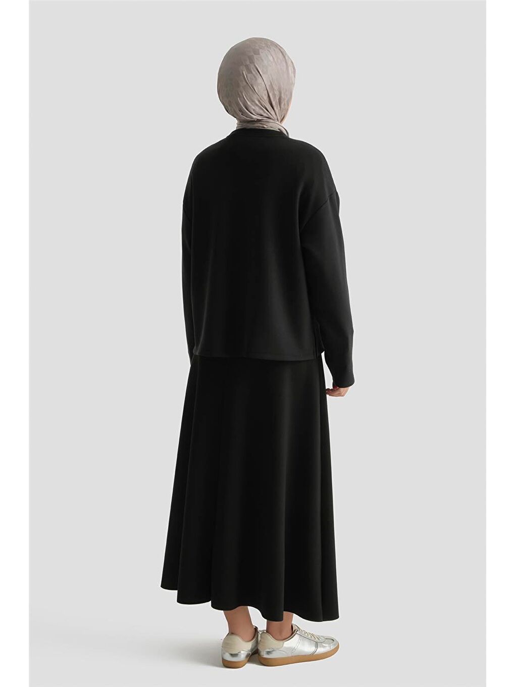 Zebra Desenli Örme Takım 25Kd2802 Siyah-4