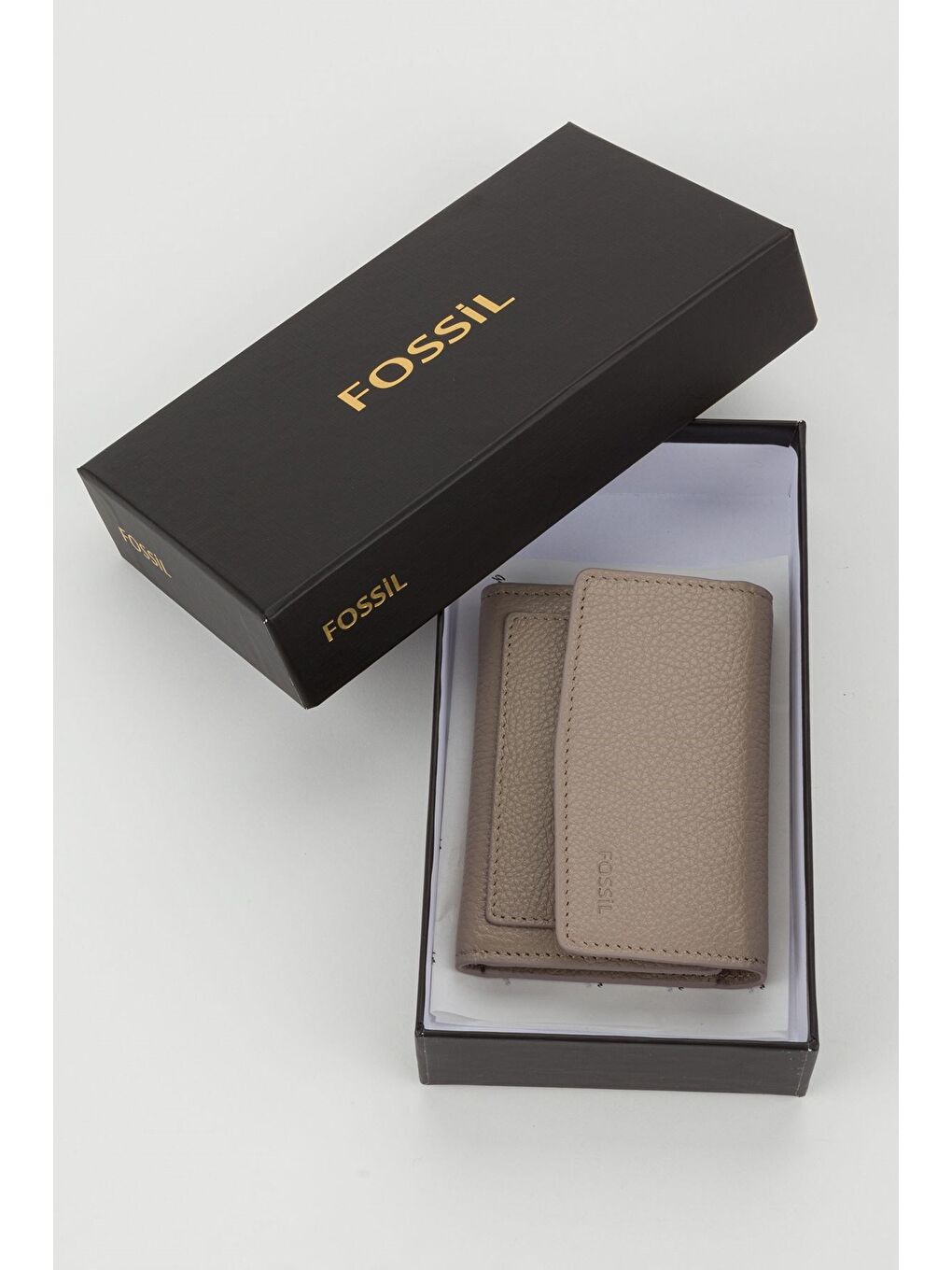 Bej Kutulu Hakiki Deri Buz Mavi Orta Boy Kadın El Portföyü Kartlık Cüzdan-5