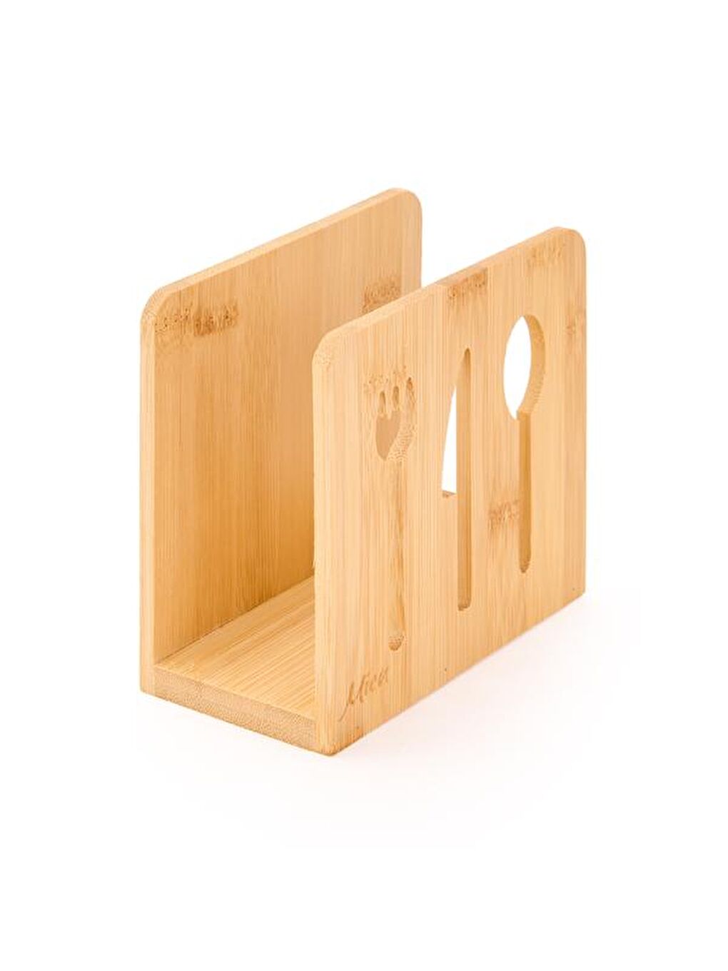 Bambu Dik Peçetelik - Kahverengi - 14 cm-2