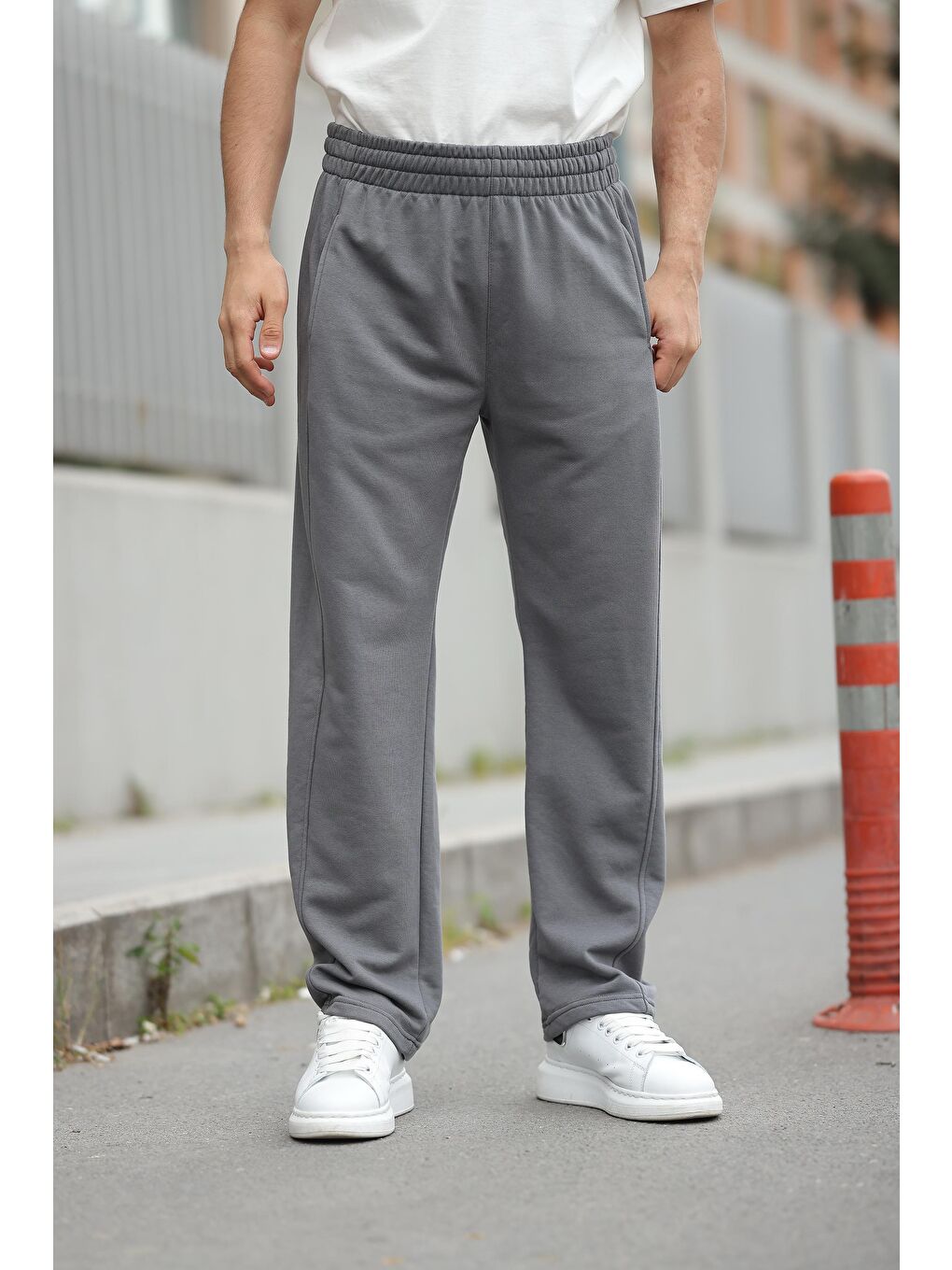 Gri Füme Rahat Kesim Erkek Eşofman Altı E6560-2